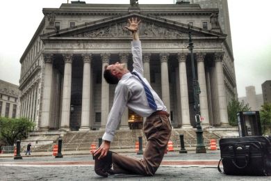 Вежбаат јога на сред Њујорк, јога, асани, пилатес, joga, asani, pilates