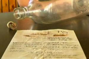 Порака во шише стара 76 години го најде патот до дома
